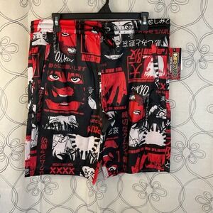 NWT Men's board shorts Anime-Fresh Prints of Japan Drill Clothing Co. Size Large